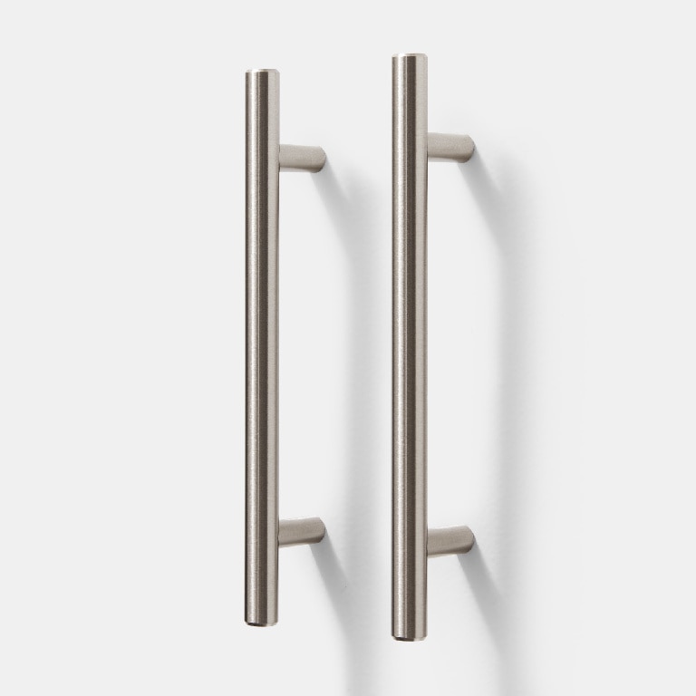 Set 2 manere tip bara pentru bucatarie GOODHOME Annatto,18.8 cm, otel, argintiu