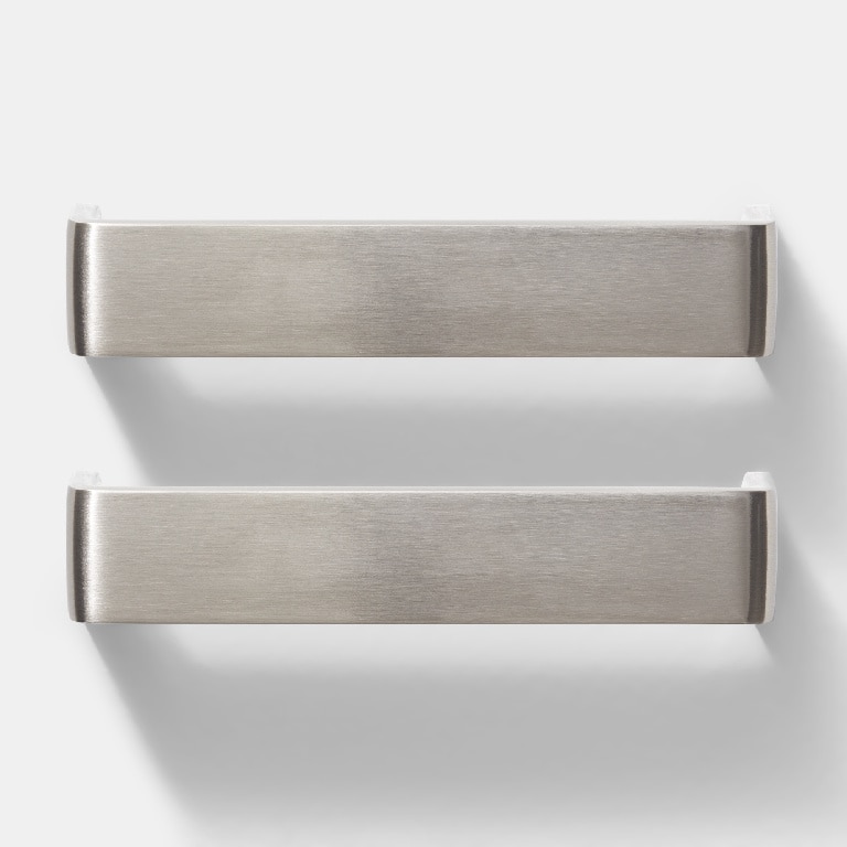 Set manere GOODHOME Gara, aliaj aluminiu, 13.6 cm, argintiu, 2 bucati