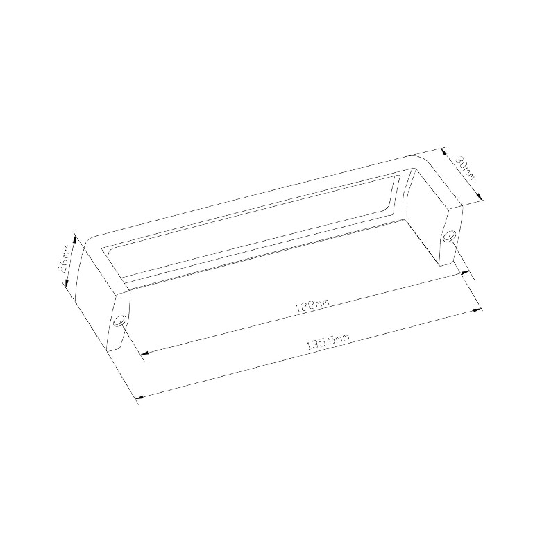 Set manere GOODHOME Gara, aliaj aluminiu, 13.6 cm, argintiu, 2 bucati