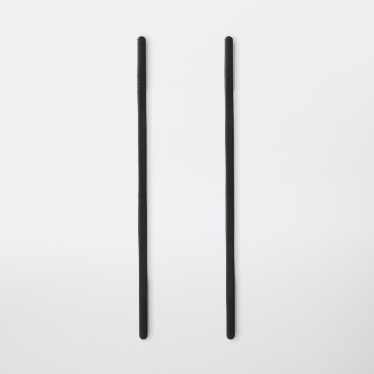 Set manere GOODHOME Cacao, aluminiu, 22 cm, negru, 2 bucati