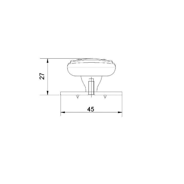 Set 2 manere tip buton pentru bucatarie GOODHOME Pindur, 4.5 cm, aliaj de zinc, argintiu