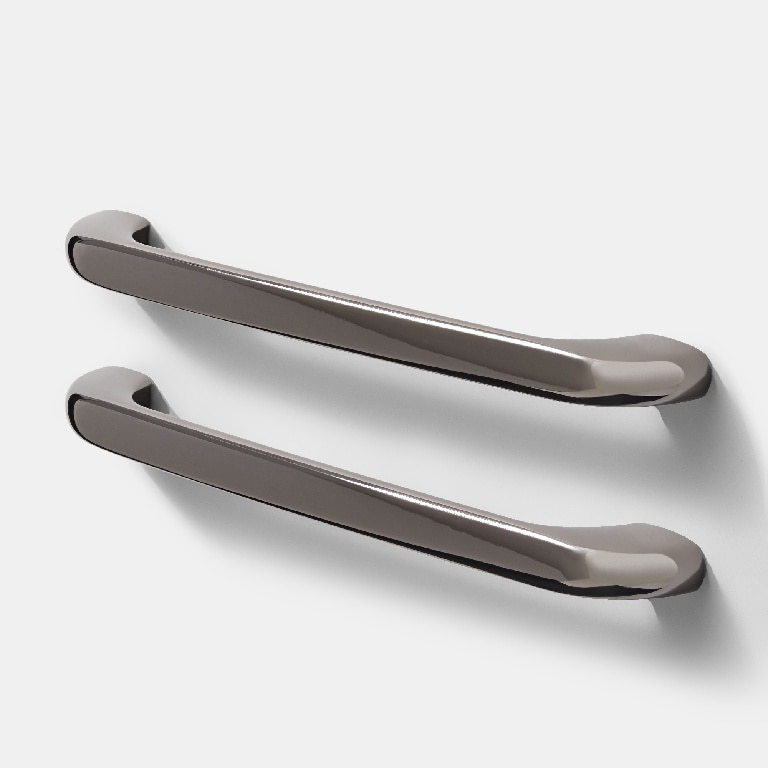 Set manere GOODHOME Condio, aluminiu, 22.5 cm, argintiu, 2 bucati