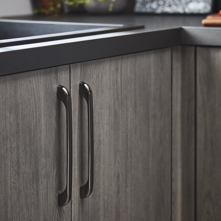 Set manere GOODHOME Condio, aluminiu, 22.5 cm, argintiu, 2 bucati