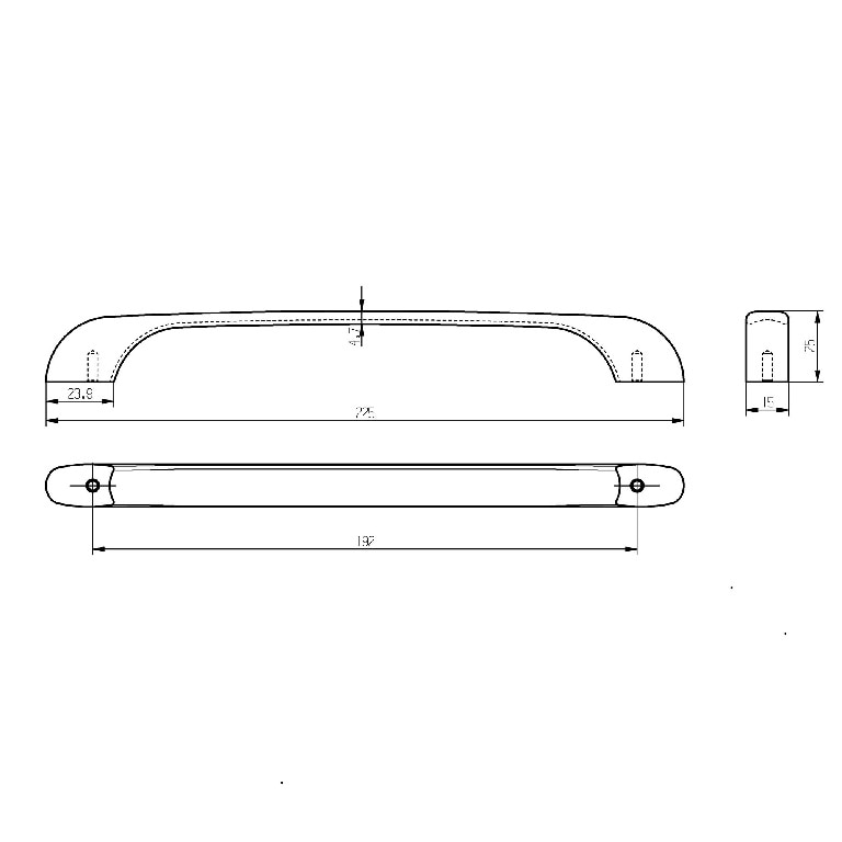 Set manere GOODHOME Condio, aluminiu, 22.5 cm, argintiu, 2 bucati