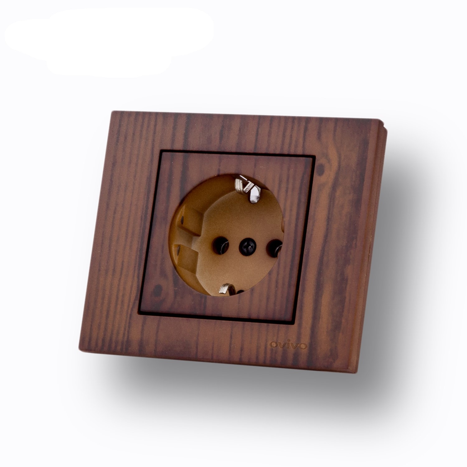 Priza Schuko Ovivo Grano, 16A, ABS, maro