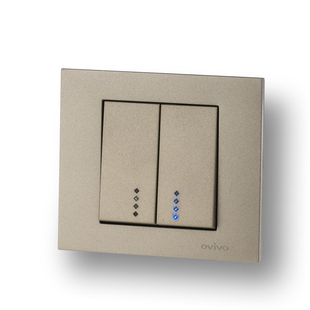 Comutator cu Led ST Grano Titan  Ovivo