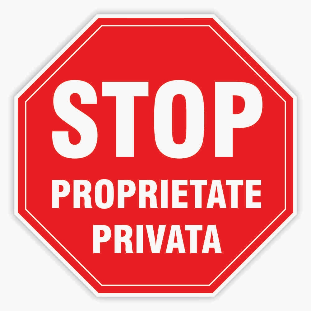 Indicator proprietate privata, Pvc 2Mm