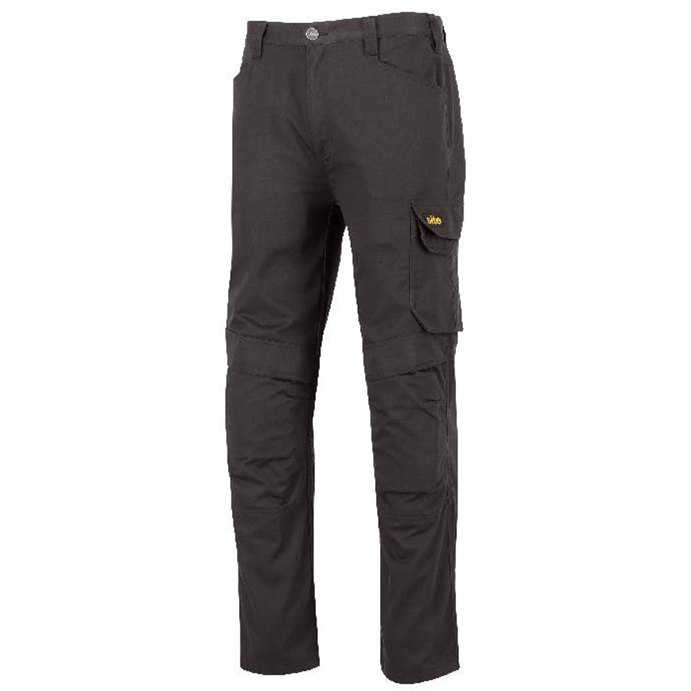 Pantaloni Sember Site, marimea 42, bumbac si poliester, negru