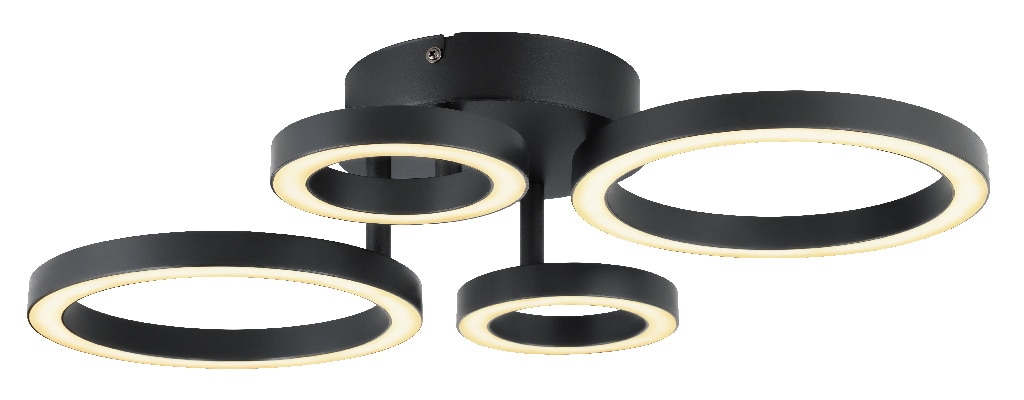Plafoniera LED, negru, 4 spirale  GoodHome Taphao