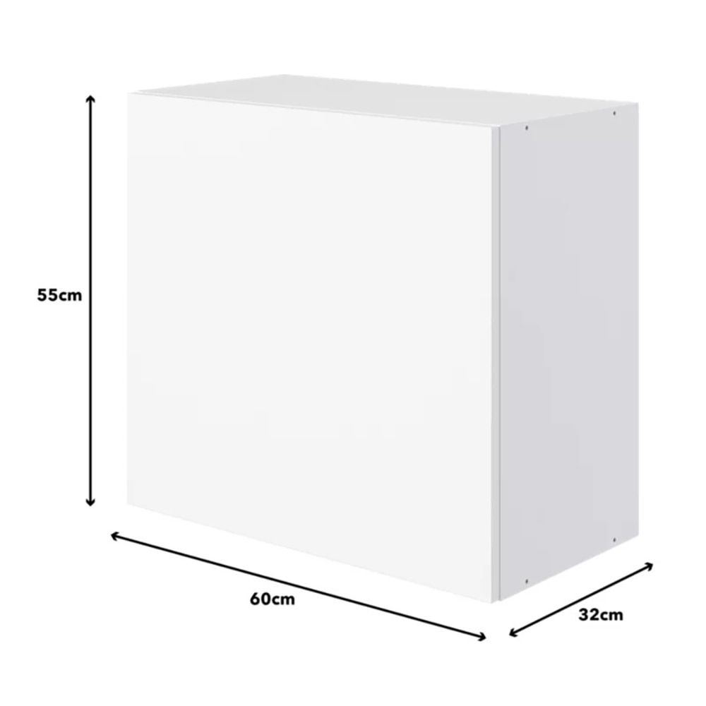 Corp suspendat bucatarie Pragma, PAL, 60 x 32 x 55cm, alb