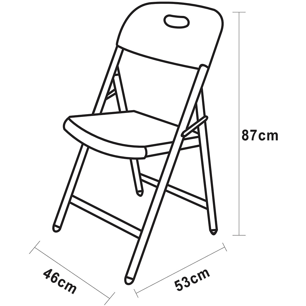 Scaun terasa Astano, otel, 46 x 53 x 87 cm, alb