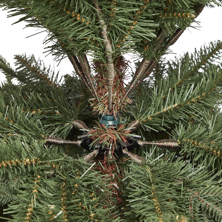 Brad de Craciun artificial Falera, 1.8 m, cu aspect natural, polietilena si PVC, verde