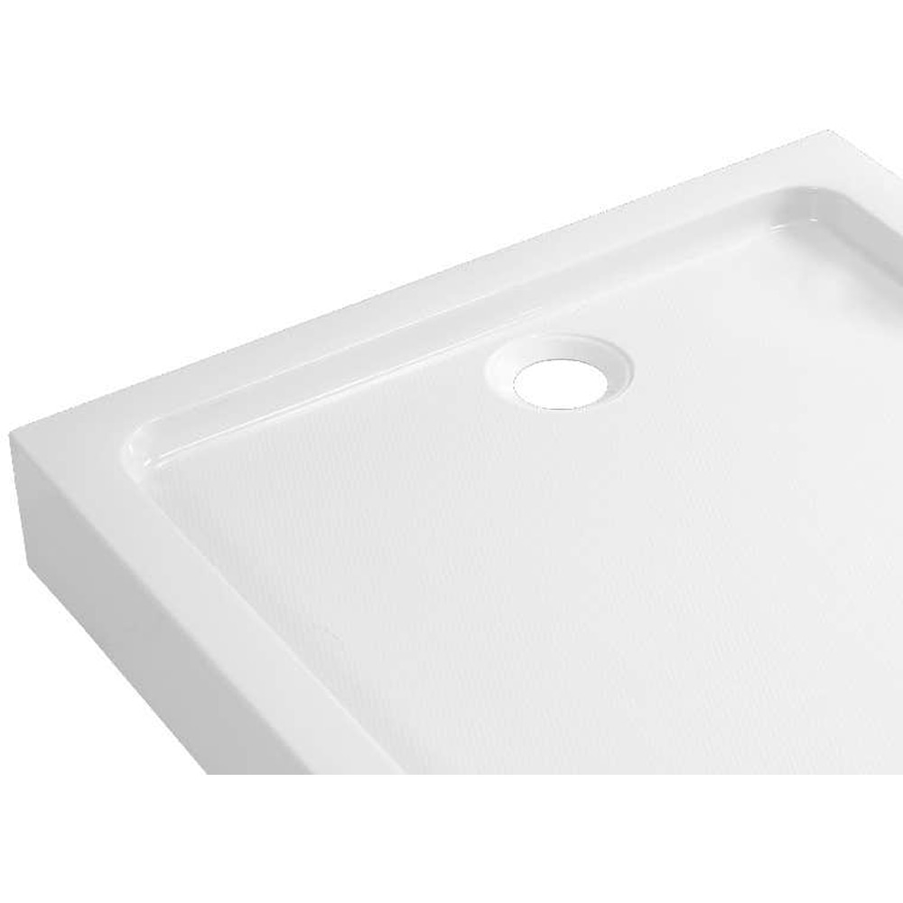 Cadita dus Dommel, dreptunghiulara, ABS si acril, 80 x 100 x 15 cm, alb