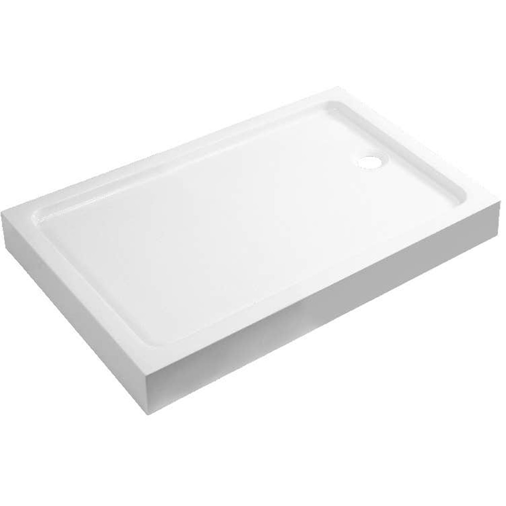Cadita dus Dommel, dreptunghiulara, ABS si acril, 80 x 100 x 15 cm, alb