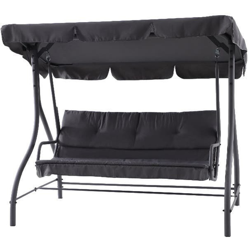 Balansoar gradina GOODHOME Moorea, 3 locuri, 194 x 120 x 167 cm, gri inchis