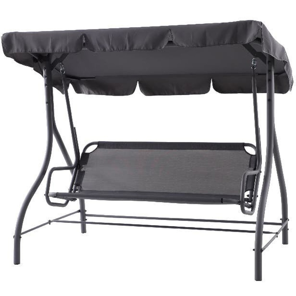 Balansoar gradina GOODHOME Moorea, 3 locuri, 194 x 120 x 167 cm, gri inchis