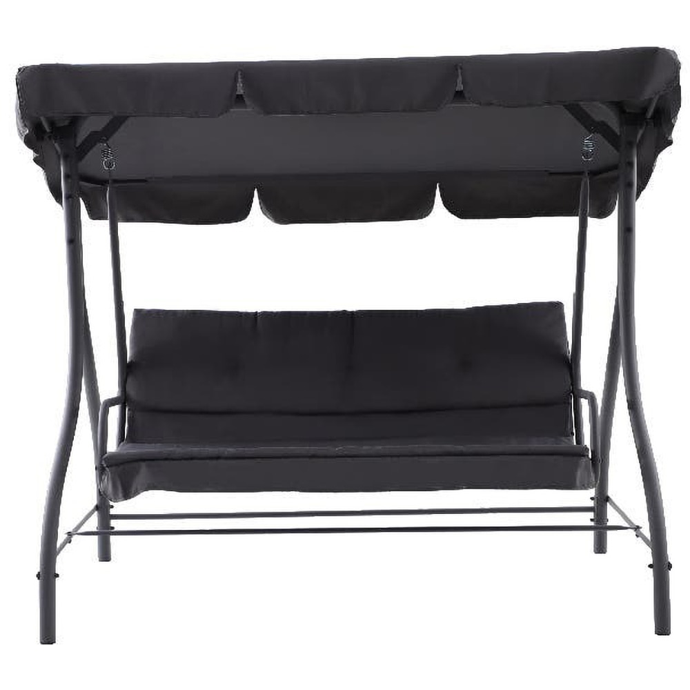 Balansoar gradina GOODHOME Moorea, 3 locuri, 194 x 120 x 167 cm, gri inchis