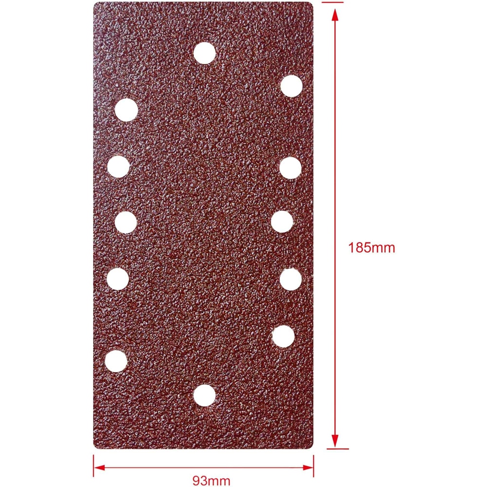 Set foi slefuire perforate MAC ALLISTER, 93 x 185 mm, 10buc