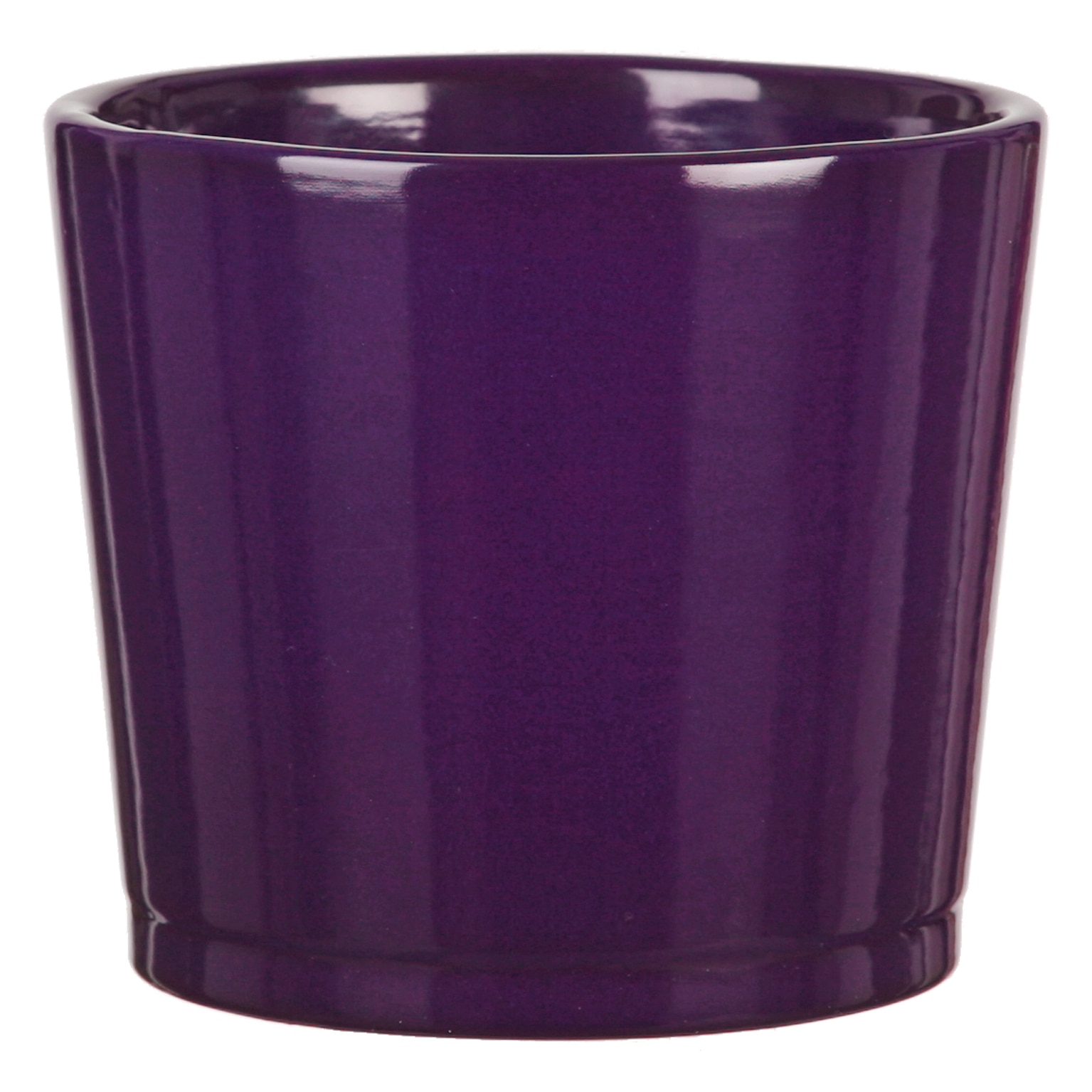 Ghiveci ceramic, violet, rotund, 11 cm  Pure violet