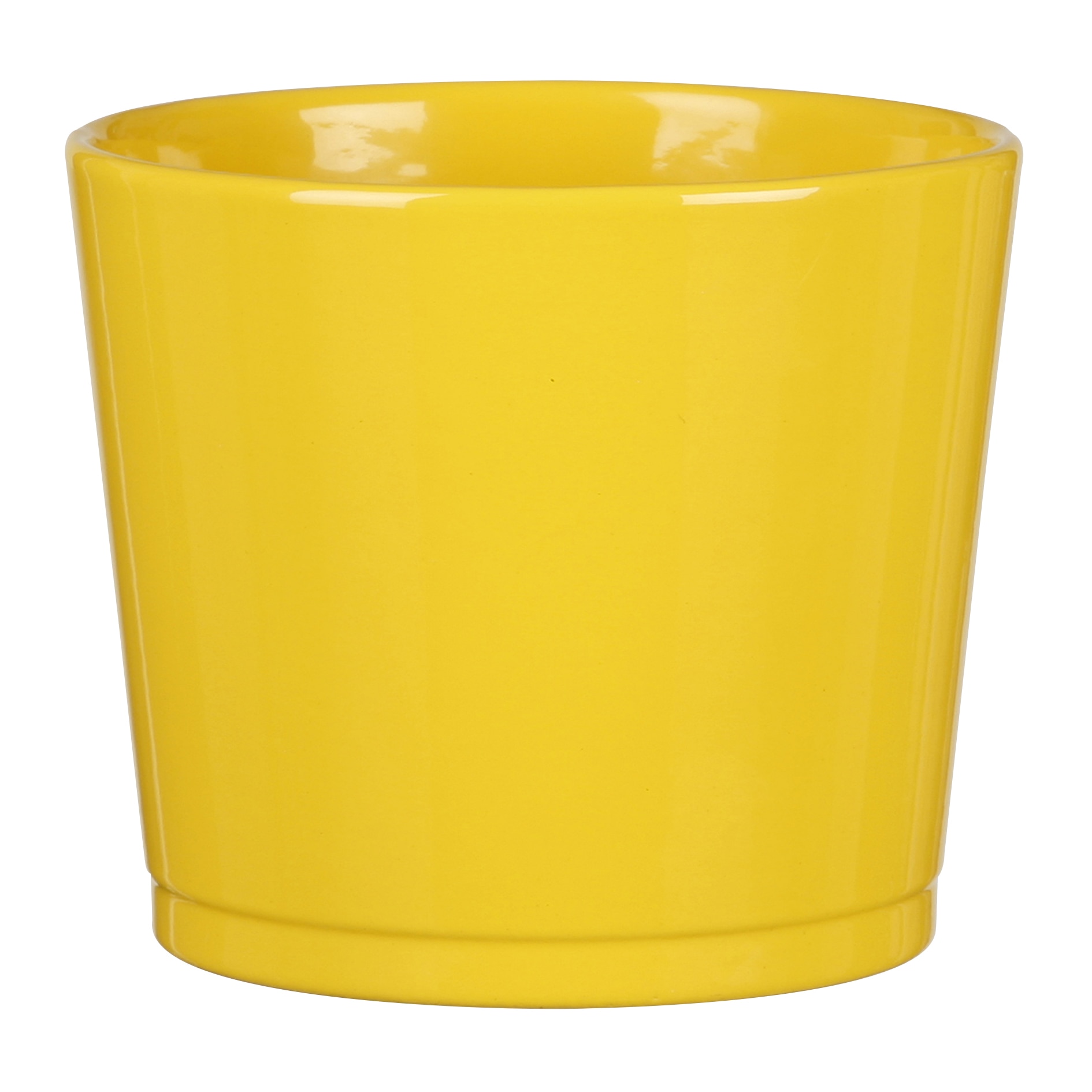 Ghiveci rotund, galben, 11 cm  Sevilla