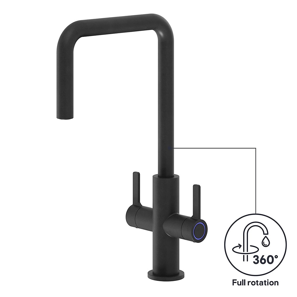 Baterie bucatarie GOODHOME Kamut, alama, negru