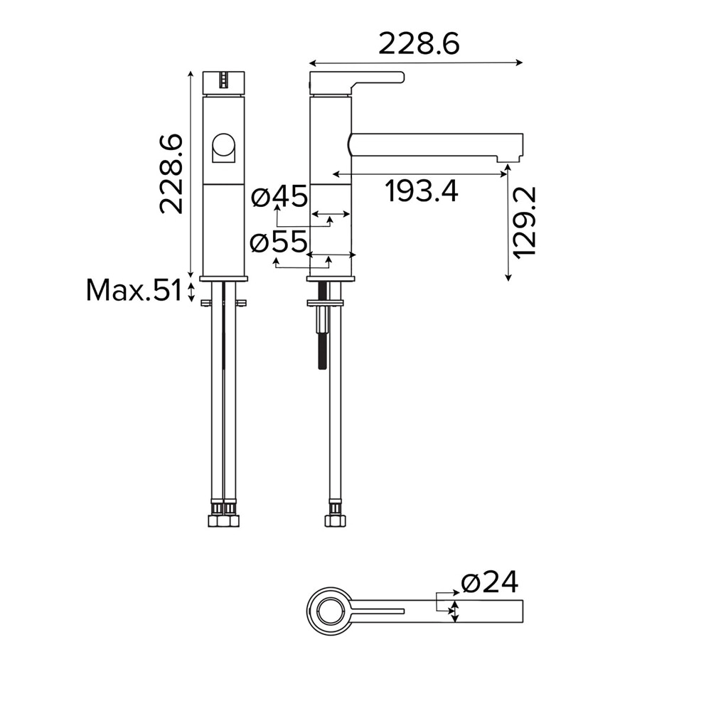 Baterie bucatarie GOODHOME Morita, alama, grafit