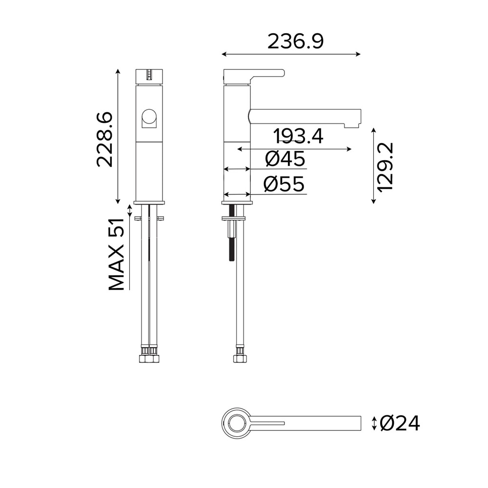 Baterie bucatarie GOODHOME Morita, alama, crom