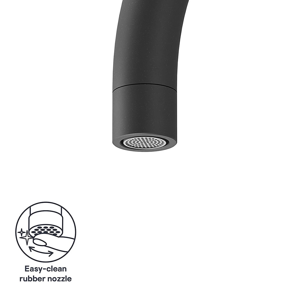 Baterie bucatarie GOODHOME Zanthe, alama, negru