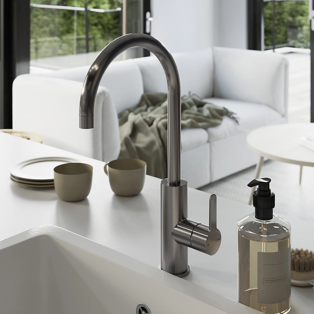 Baterie bucatarie GOODHOME Zanthe, alama, titan