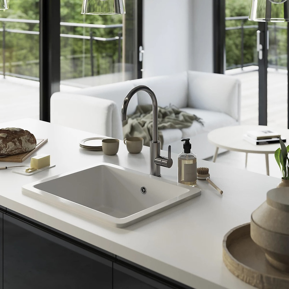 Baterie bucatarie GOODHOME Zanthe, alama, titan