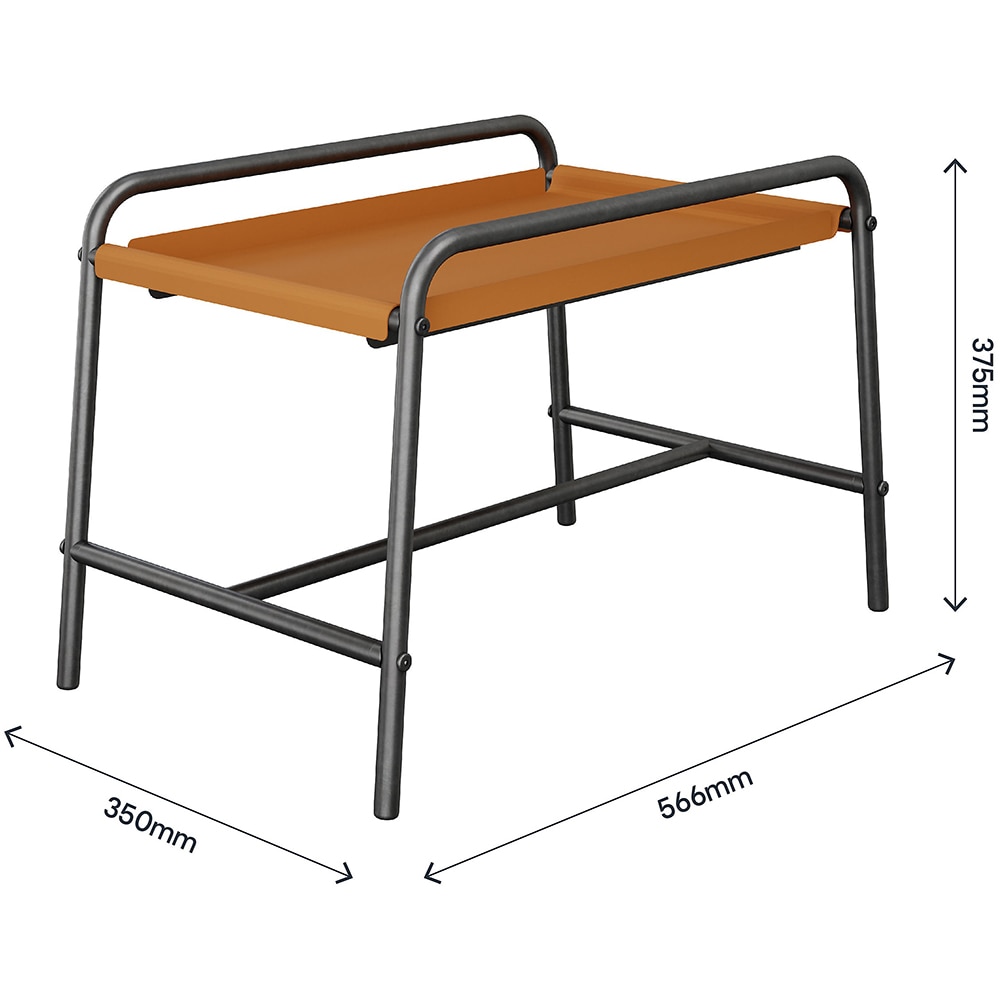 Masa terasa GOODHOME Petalii, otel, 56.6 x 35 x 37.5 cm, maro
