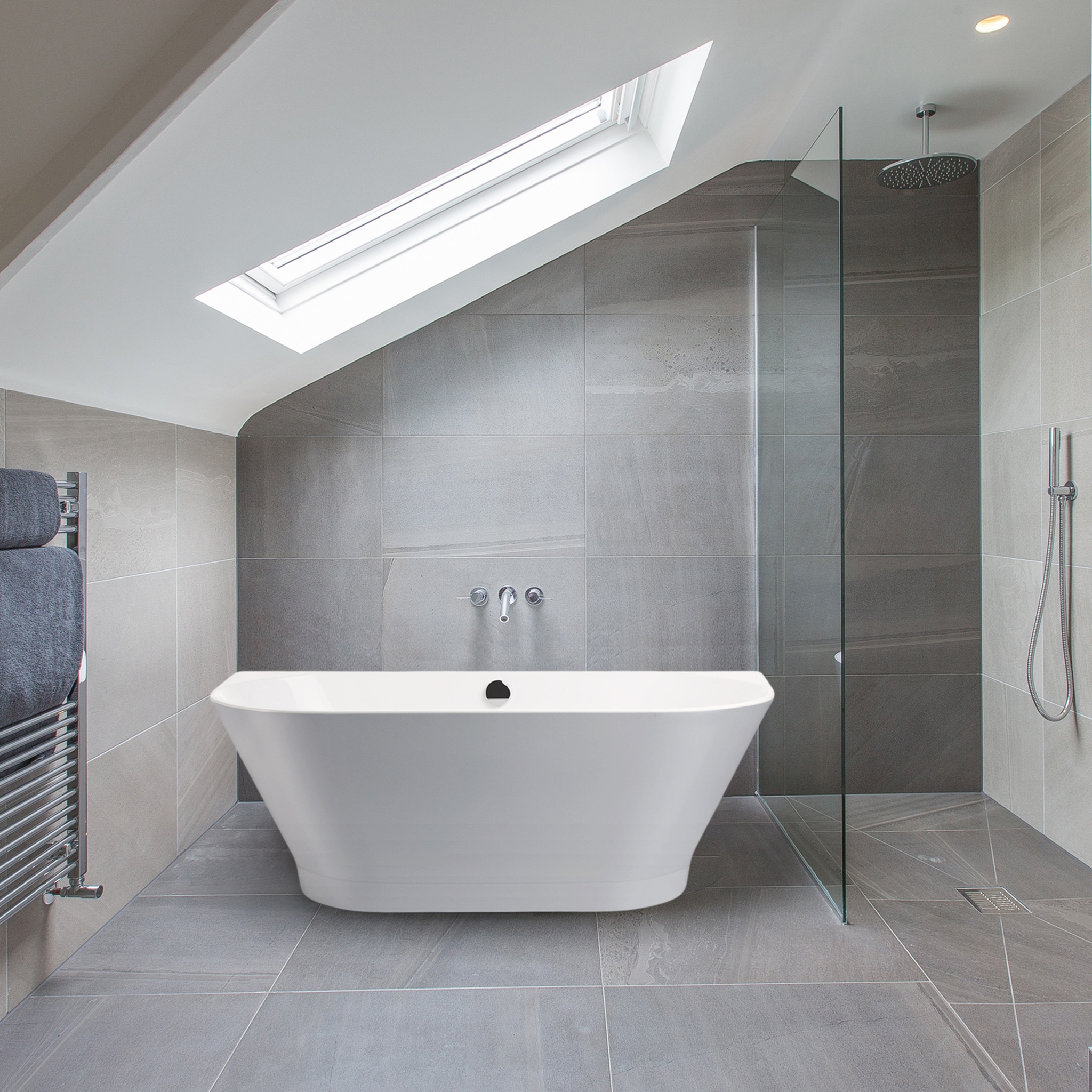 Cada freestanding baie, dreptunghiulara, alba, 170 x 75 x 60 cm • GoodHome Bristol