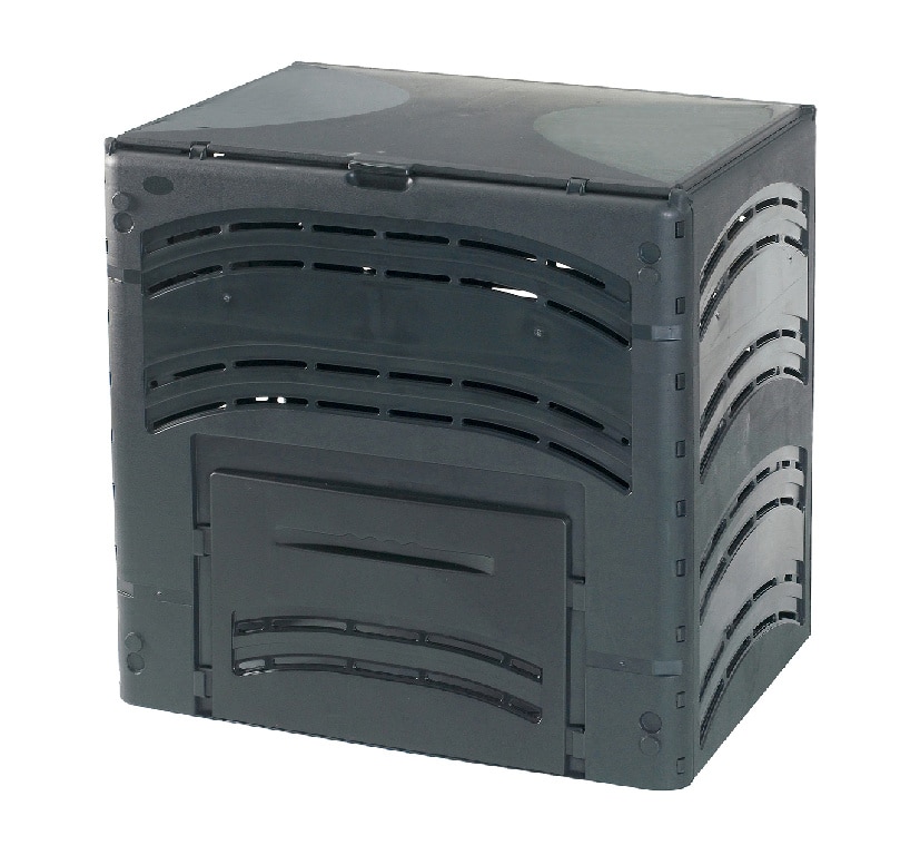 Compostor de gradina, 350 L, negru, 80 x 80 x 60 cm  Verve