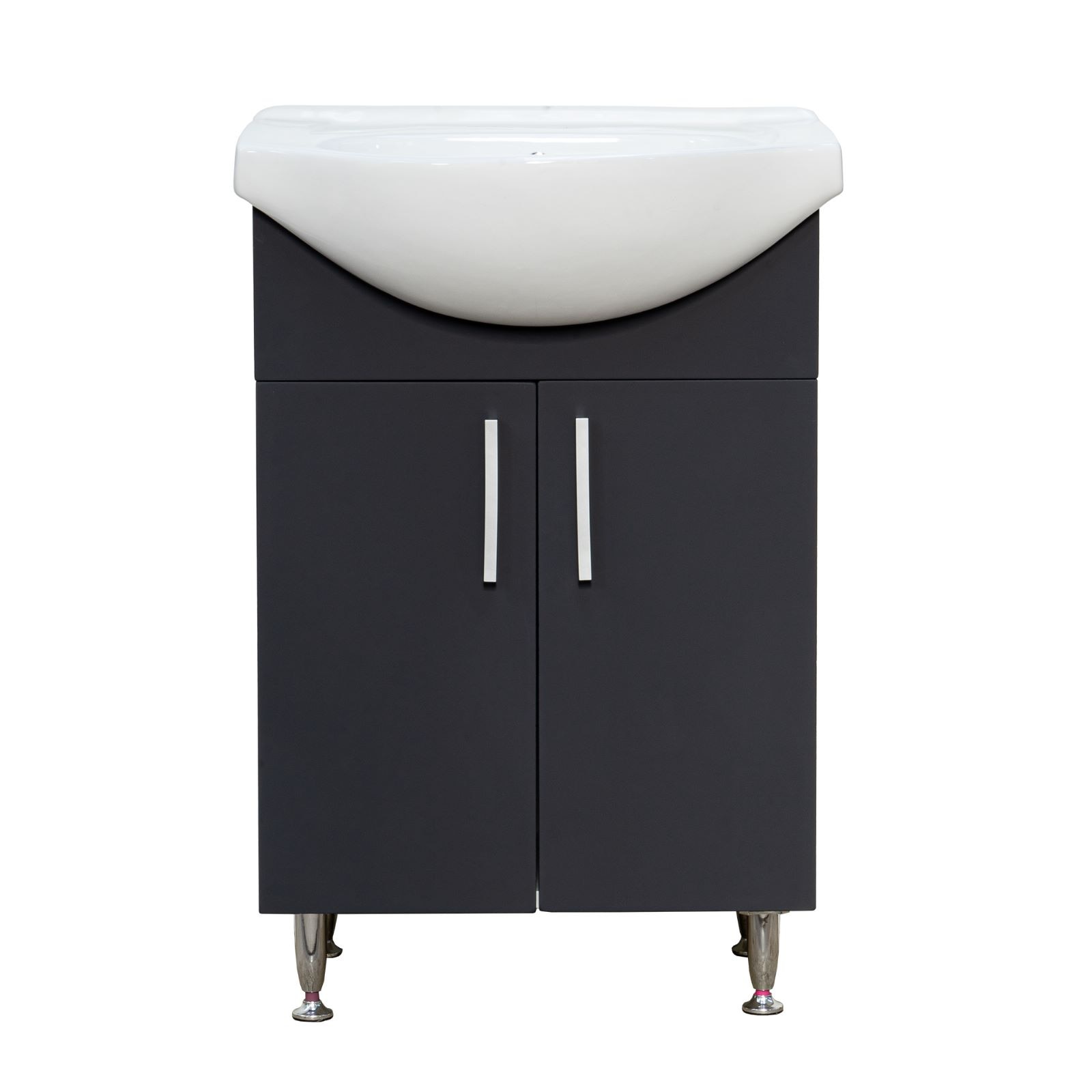 Set mobilier baie, PAL, 55 cm, gri  Bella