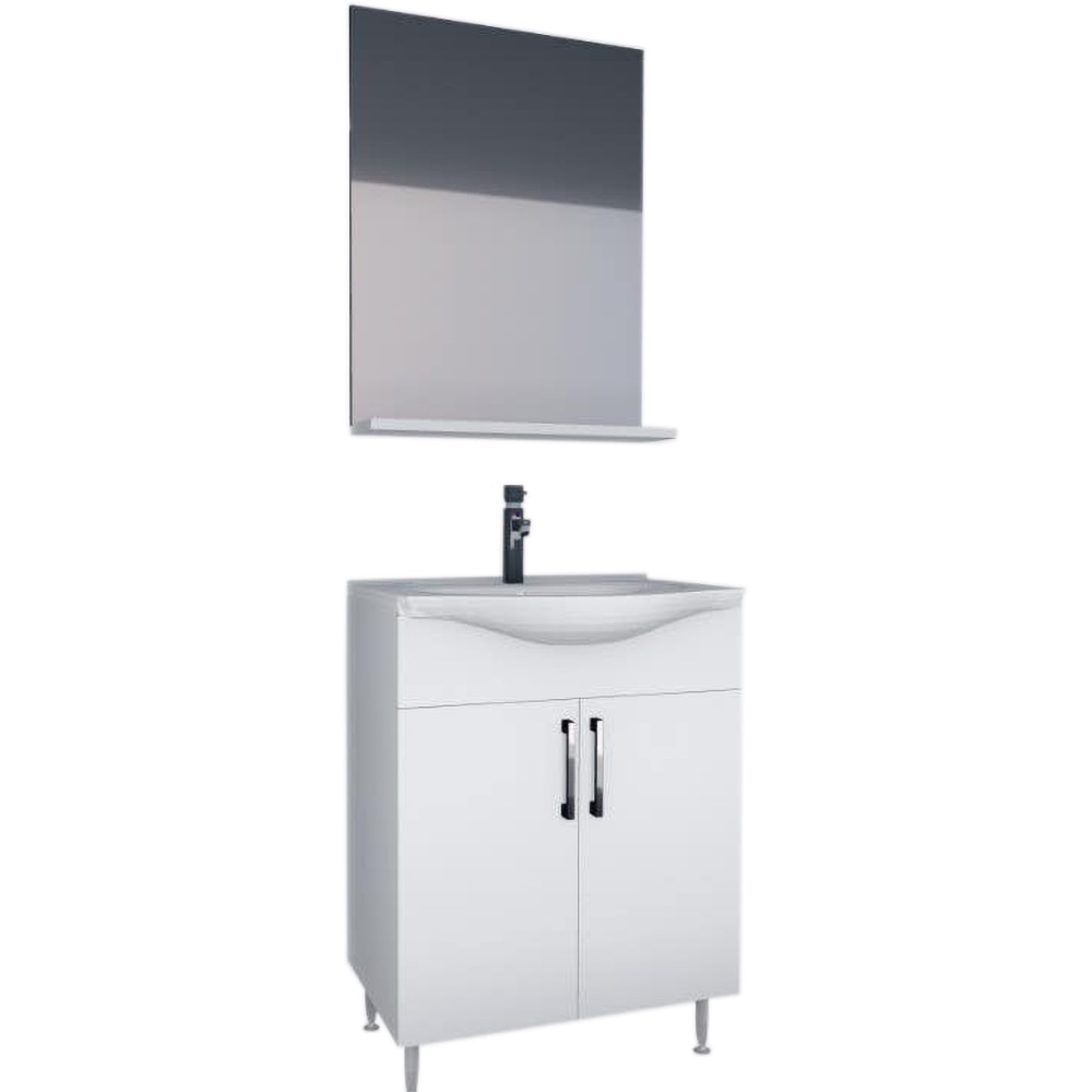 Set mobilier baie SANITOP Bella, 57 x 44.4 x 82 cm, alb