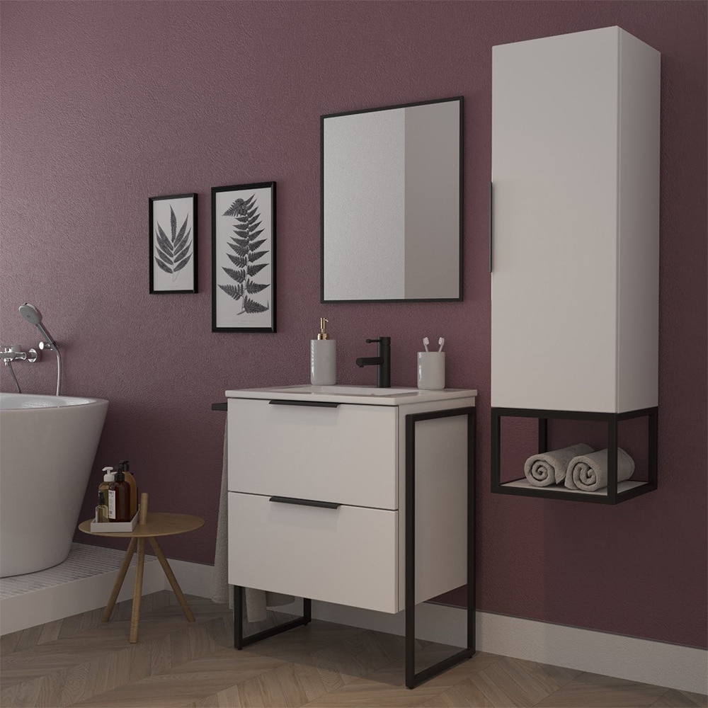 Dulap coloana baie SANITOP Prime, 40 x 31 x 145 cm, alb