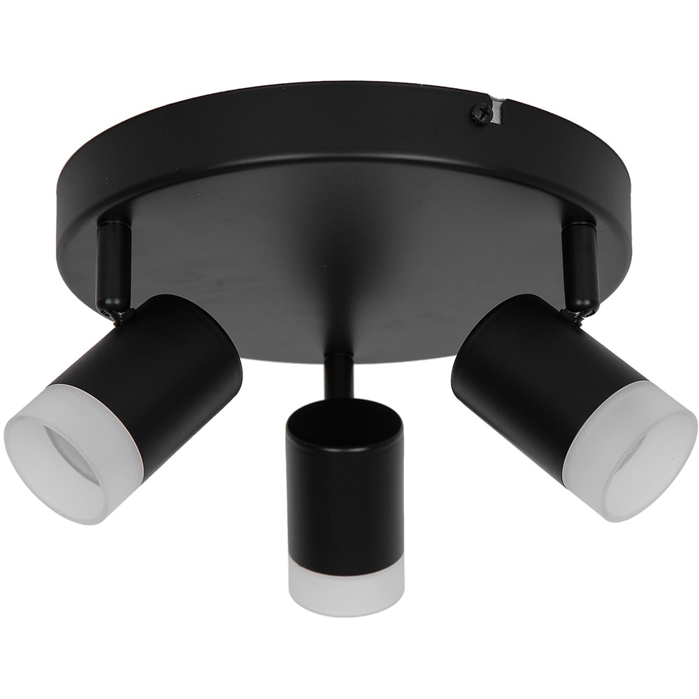 Spot LED integrat Maupin GOODHOME, 3 becuri, 9.5W, 350 lm, 3500K, negru