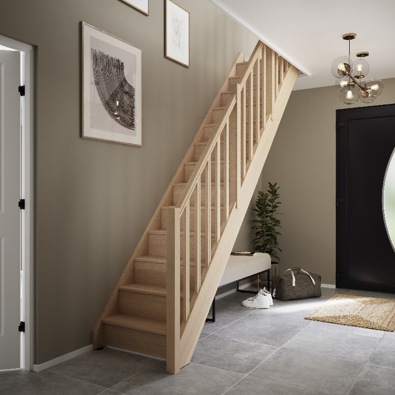 Scara interioara dreapta, fag, cu contratrepte  Siderno