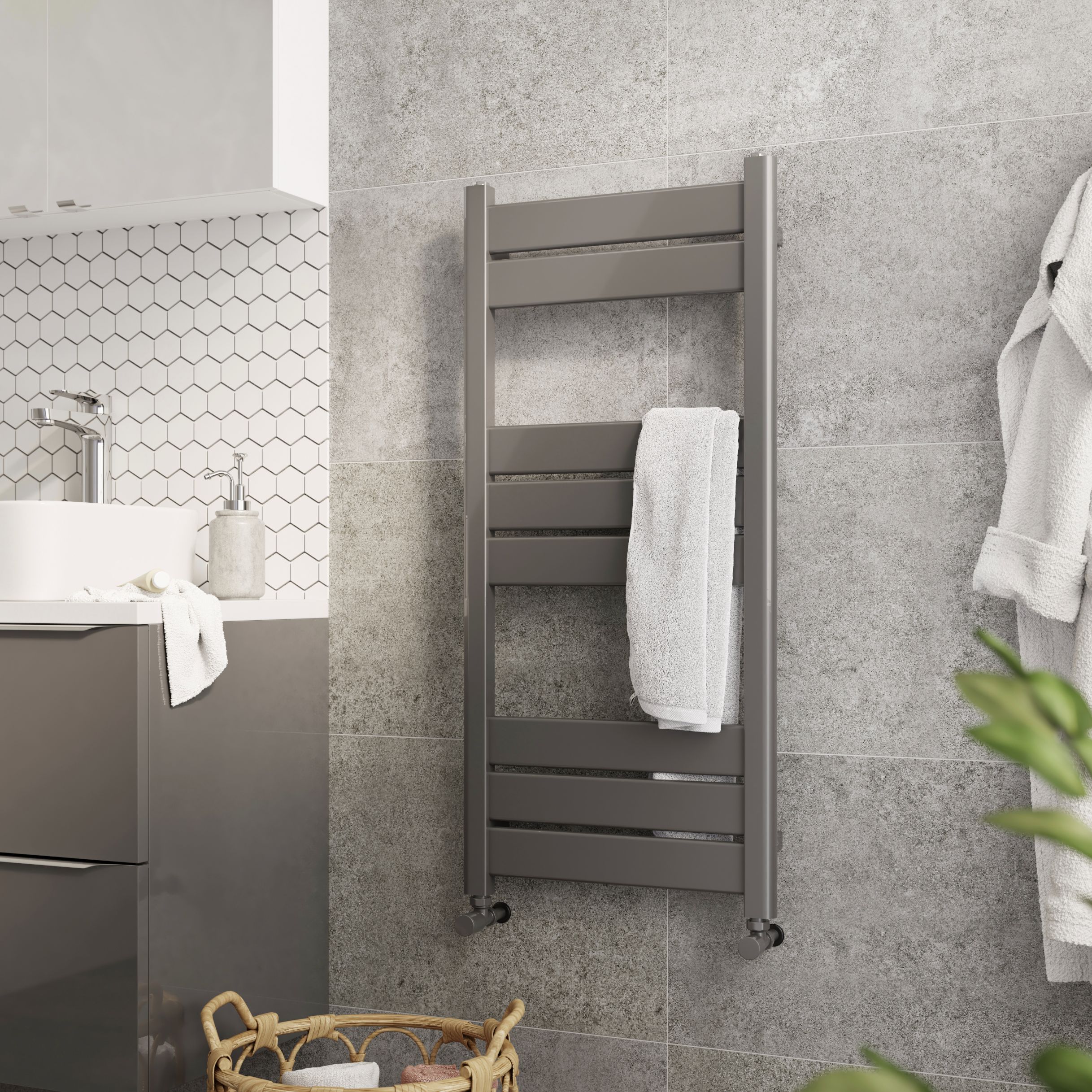 Radiator portprosop drept GoodHome Ellesmere, otel, 45 x 97.4 cm, antracit