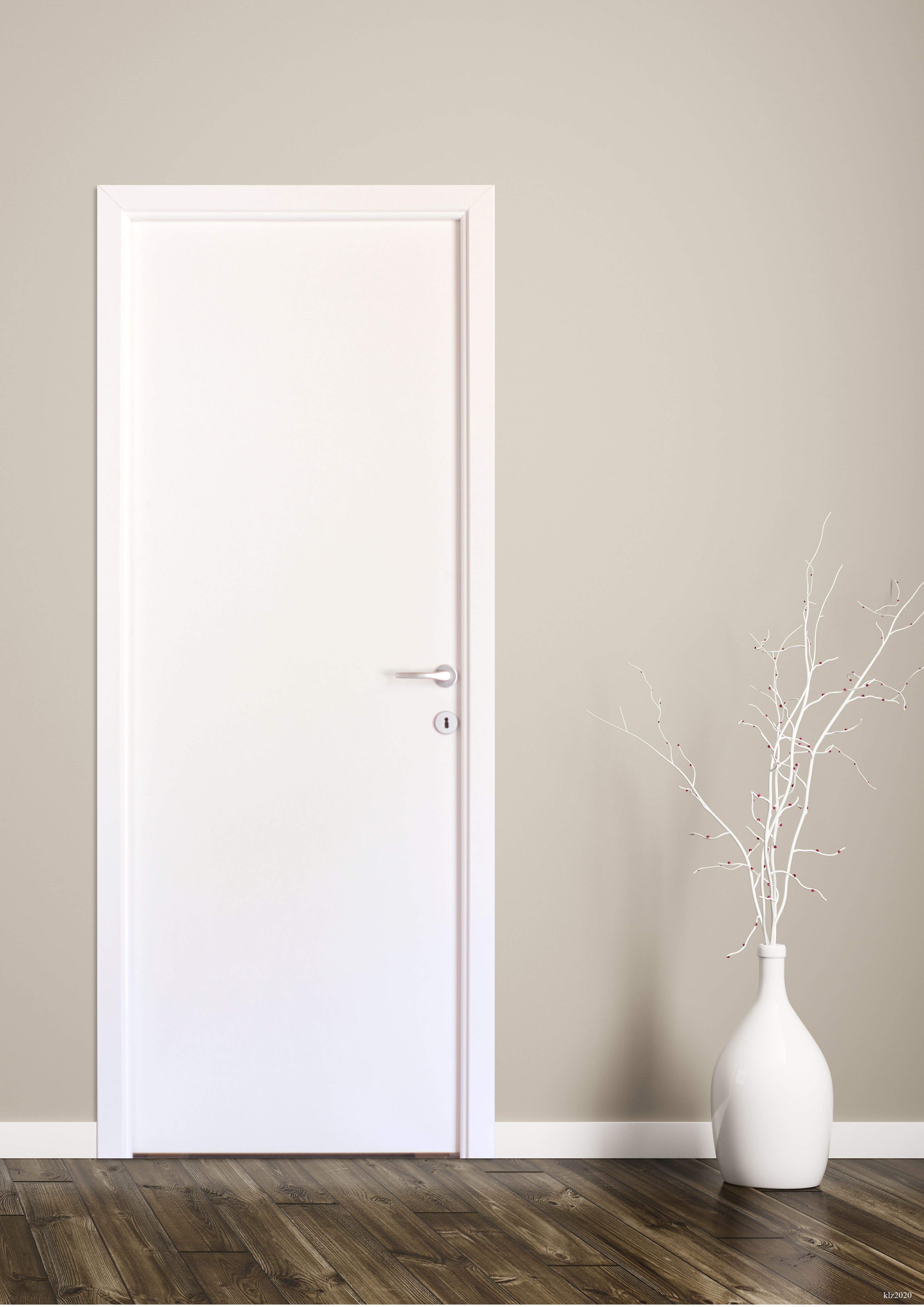 Usa de interior  alb, reversibila, mdf, 203 x 68 cm, toc inclus • Exmoor