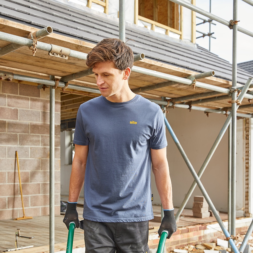 Set 2 tricouri SITE Troy, marimea XL, gri-albastru