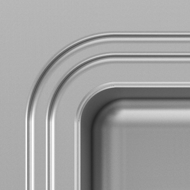 Chiuveta bucatarie GOODHOME Romesco, 1 1/2 cuve, otel inoxidabil, accesorii, argintiu