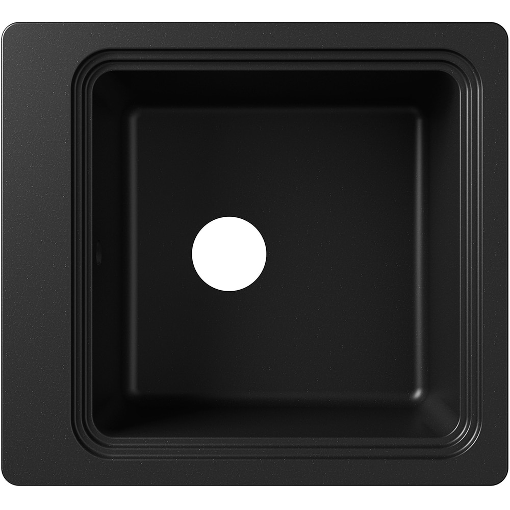 Chiuveta bucatarie GOODHOME Romesco, 1 cuva, picurator reversibil, compozit granit, negru