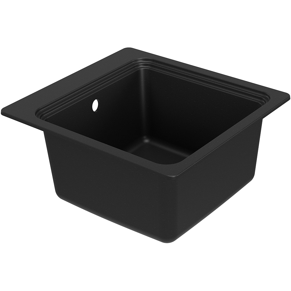 Chiuveta bucatarie GOODHOME Romesco, 1 cuva, picurator reversibil, compozit granit, negru