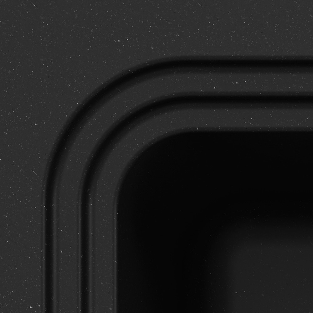 Chiuveta bucatarie GOODHOME Romesco, 1 cuva, picurator reversibil, compozit granit, negru