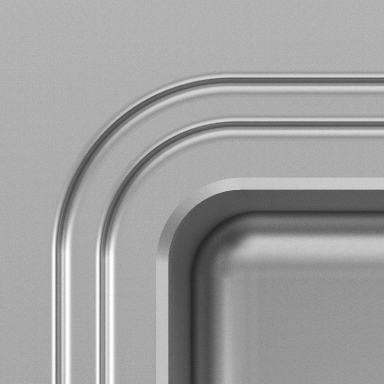 Chiuveta bucatarie, modulara cu accesorii, inox, 51X56 cm  GoodHome Romesco