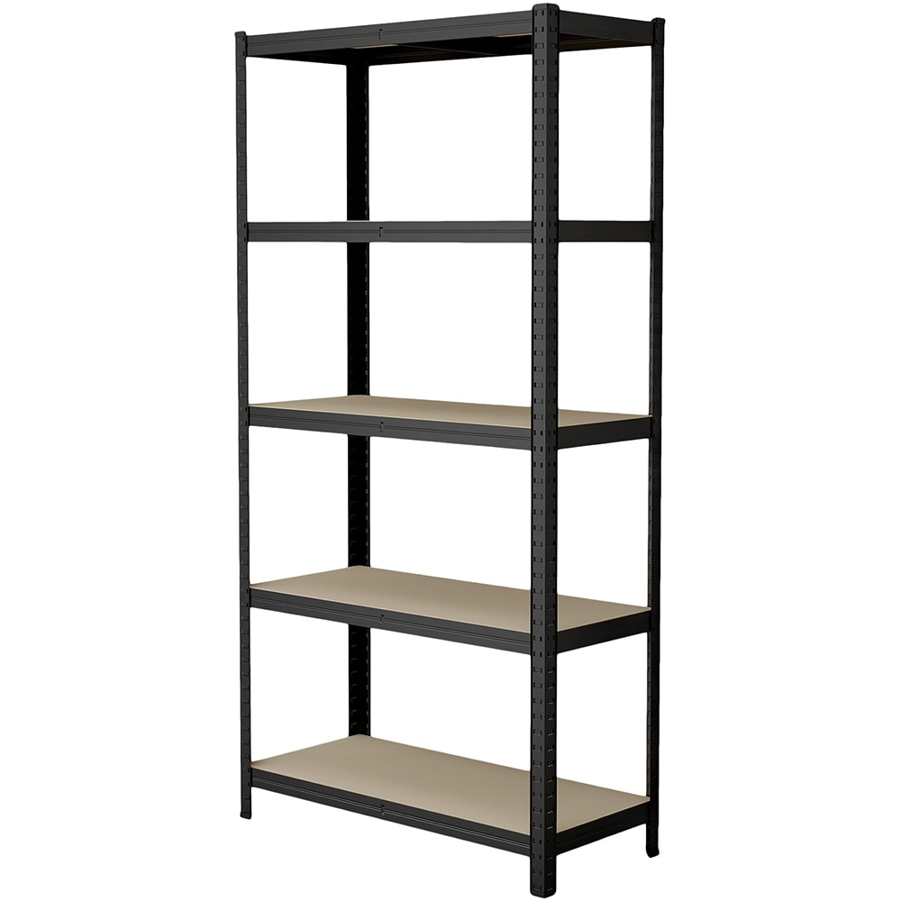 Raft 5 polite, 180 x 90 x 40 cm, 120 kg/polita, otel si lemn, negru