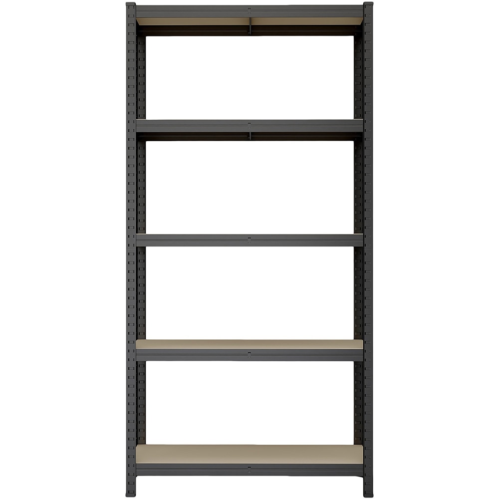 Raft 5 polite, 180 x 90 x 40 cm, 120 kg/polita, otel si lemn, negru