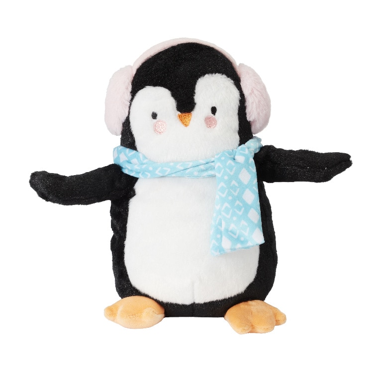 Jucarie Pinguin animat, muzical si luminos, 24 x 28 cm, plus, pe baterie, multicolor