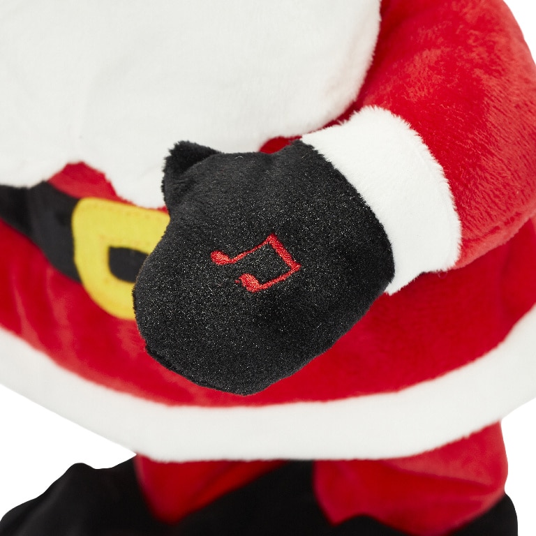 Jucarie Mos Craciun, 32 cm, animat si muzical, pe baterie, plus, multicolor